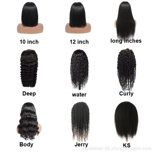 Wholesale Glueless Full Machine Made Wigs Curly Natural Black Color 100% Human Hair Non Lace Deep Wave Headband Wig